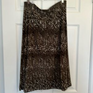 A-line Animal print Midi Skirt